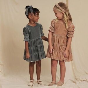 NWT Noralee Velvet Ophelia Dress in French Blue Size 12